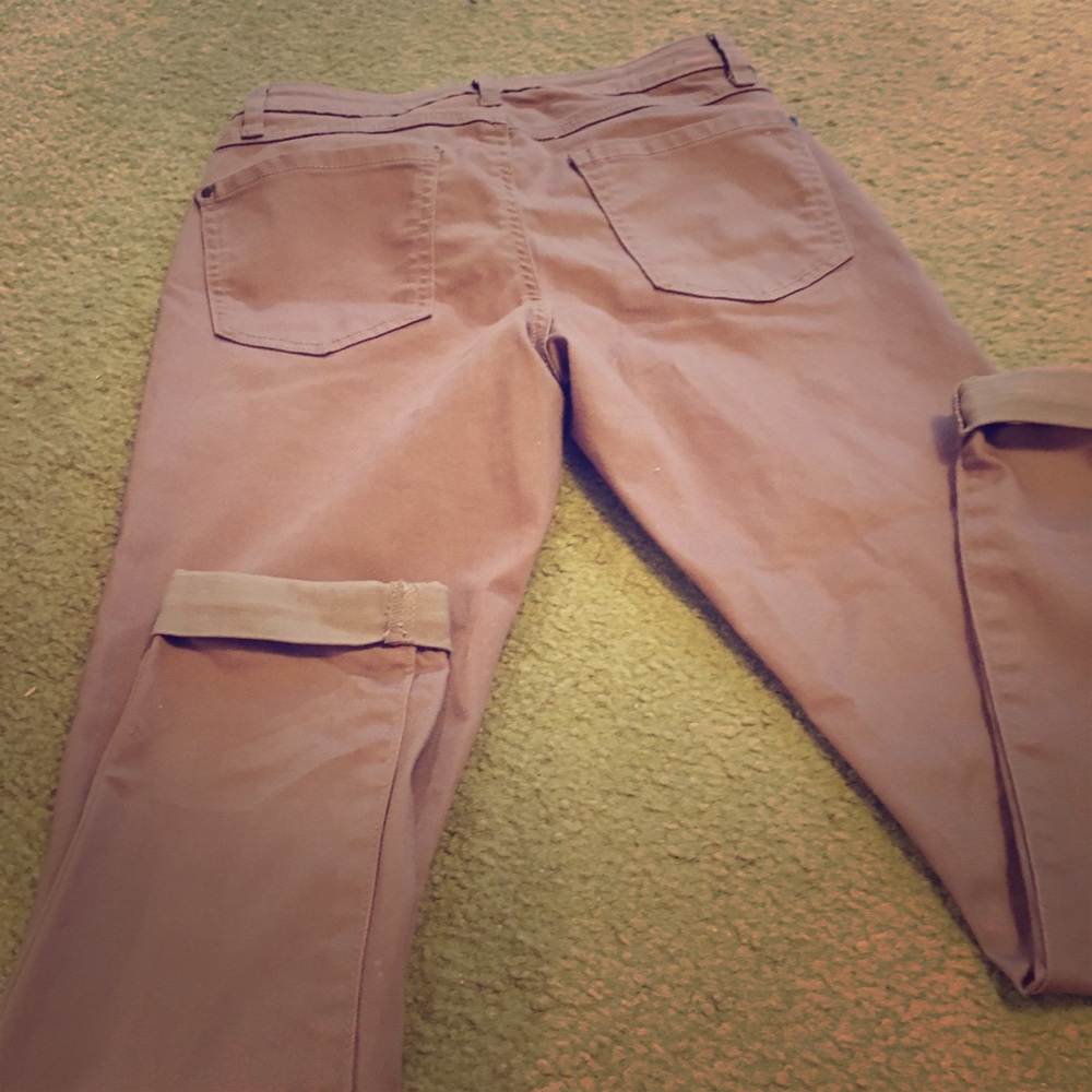 Rose colored Lauren Conrad denim pants